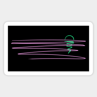 90s Minimal Sunset Magnet